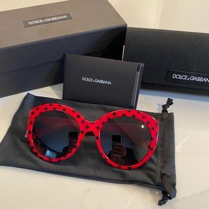 Dolce & Gabbana Polka Dot Cat Eye Sunglasses